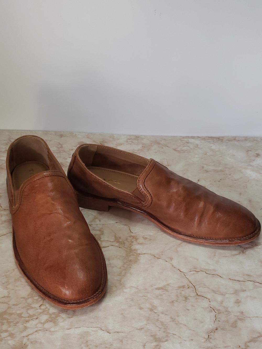 H. S. Trask Slip-On Leather Loafers in Brown